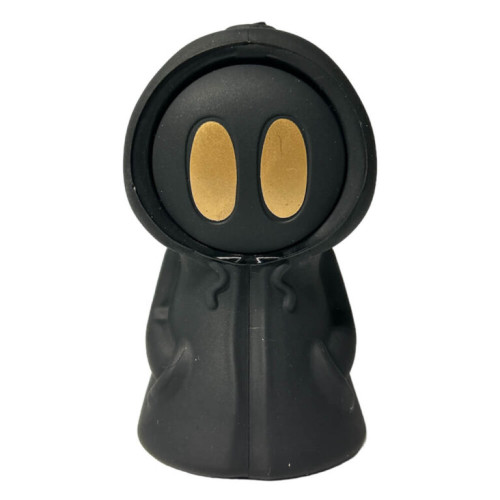 Silikonska pipa Black Death s kovinsko žlico in posodico za dab, 11 cm