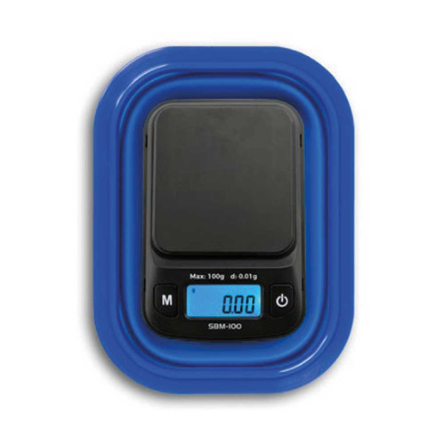 Tehtnica On Balance SBM-100 s silikonsko posodo, 100 x 0,01 g, modra
