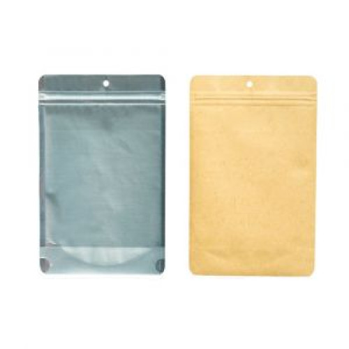 Zip vrečke kraft Qnubu, 28 g, 235 x 150 mm, 50 kosov